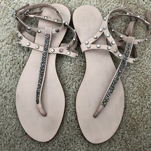 Vince Camuto pale pink rhinestone sandals